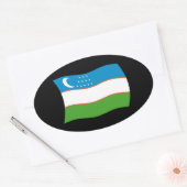 Autocollant du drapeau de l'Ouzbékistan (Enveloppe)