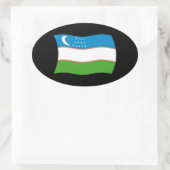 Autocollant du drapeau de l'Ouzbékistan (Sac)