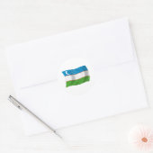 Autocollant du drapeau de l'Ouzbékistan (Enveloppe)