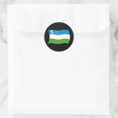 Autocollant du drapeau de l'Ouzbékistan (Sac)