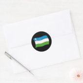 Autocollant du drapeau de l'Ouzbékistan (Enveloppe)