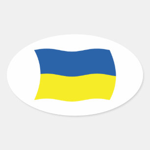 Autocollant du drapeau de l'Ukraine