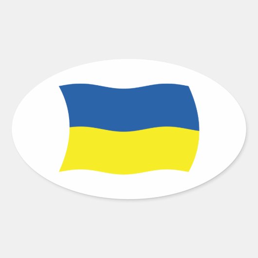 Autocollant du drapeau de l'Ukraine (Devant)