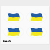 Autocollant du drapeau de l'Ukraine (Feuille)