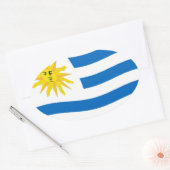 Autocollant du drapeau de l'Uruguay (Enveloppe)