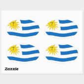 Autocollant du drapeau de l'Uruguay (Feuille)