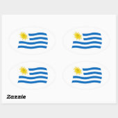 Autocollant du drapeau de l'Uruguay (Feuille)