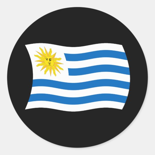 Autocollant du drapeau de l'Uruguay (Devant)