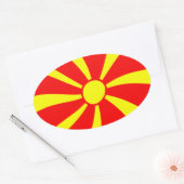 Autocollant du drapeau de Macédoine (Enveloppe)