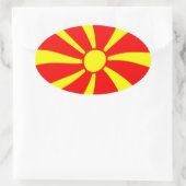 Autocollant du drapeau de Macédoine (Sac)
