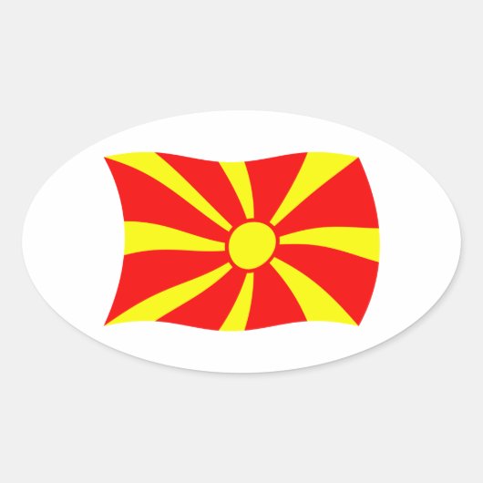 Autocollant du drapeau de Macédoine (Devant)