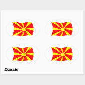Autocollant du drapeau de Macédoine (Feuille)