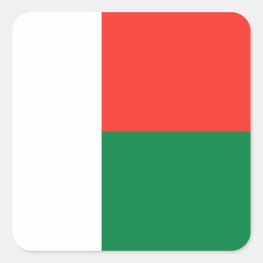 Autocollant du drapeau de Madagascar (Devant)
