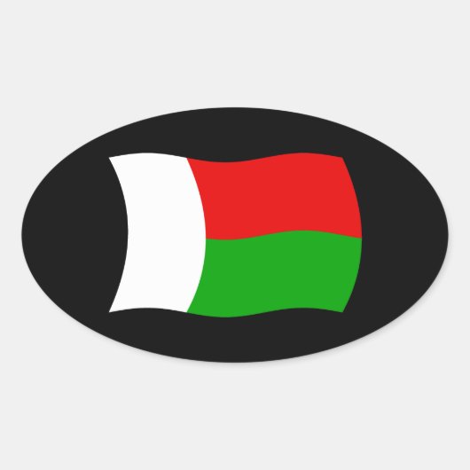 Autocollant du drapeau de Madagascar (Devant)