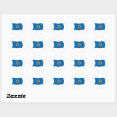 Autocollant du drapeau de Melilla (Feuille)
