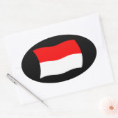 Autocollant du drapeau de Monaco (Enveloppe)
