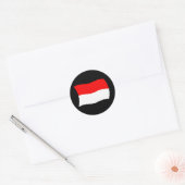 Autocollant du drapeau de Monaco (Enveloppe)