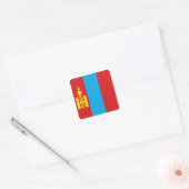Autocollant du drapeau de Mongolie (Enveloppe)