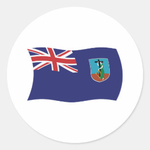 Autocollant du drapeau de Montserrat