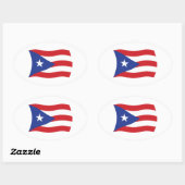 Autocollant du drapeau de Porto Rico (Feuille)