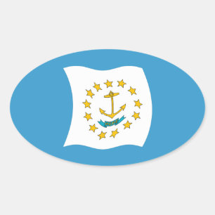 Autocollant du drapeau de Rhode Island
