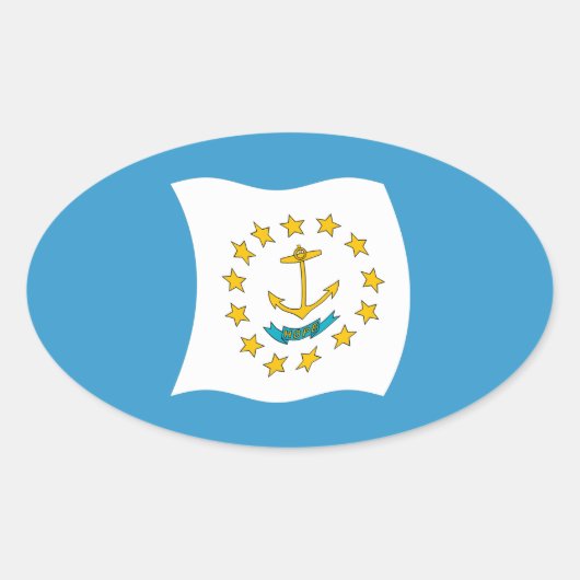 Autocollant du drapeau de Rhode Island (Devant)
