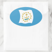 Autocollant du drapeau de Rhode Island (Sac)