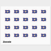 Autocollant du drapeau de Saint-Eustache (Feuille)