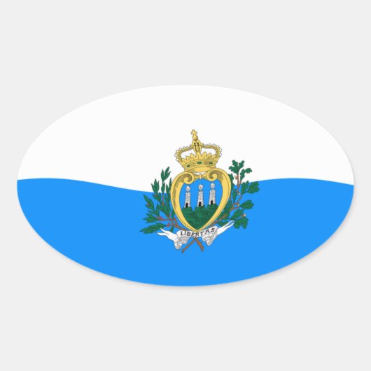 Autocollant du drapeau de Saint-Marin (Devant)