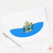 Autocollant du drapeau de Saint-Marin (Enveloppe)