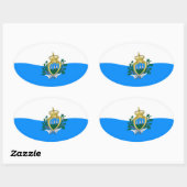 Autocollant du drapeau de Saint-Marin (Feuille)