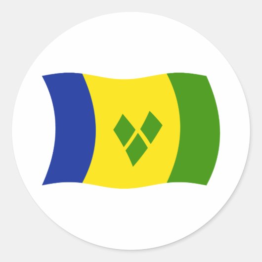 Autocollant du drapeau de Saint-Vincent-et-les-Gre (Devant)