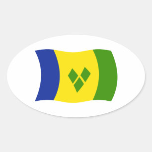Autocollant du drapeau de Saint-Vincent-Grenadines