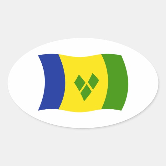 Autocollant du drapeau de Saint-Vincent-Grenadines (Devant)