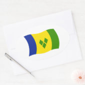 Autocollant du drapeau de Saint-Vincent-Grenadines (Enveloppe)