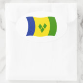 Autocollant du drapeau de Saint-Vincent-Grenadines (Sac)