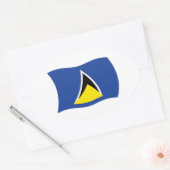 Autocollant du drapeau de Sainte-Lucie (Enveloppe)