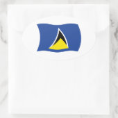 Autocollant du drapeau de Sainte-Lucie (Sac)