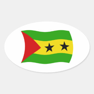 Autocollant du drapeau de Sao Tomé-et-Principe