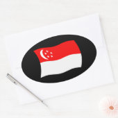 Autocollant du drapeau de Singapour (Enveloppe)