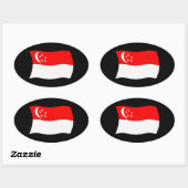 Autocollant du drapeau de Singapour (Feuille)