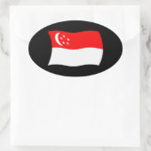 Autocollant du drapeau de Singapour (Sac)