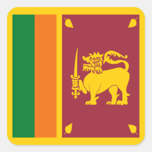 Autocollant du drapeau de Sri Lanka