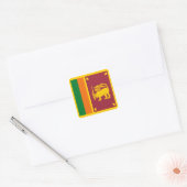 Autocollant du drapeau de Sri Lanka (Enveloppe)