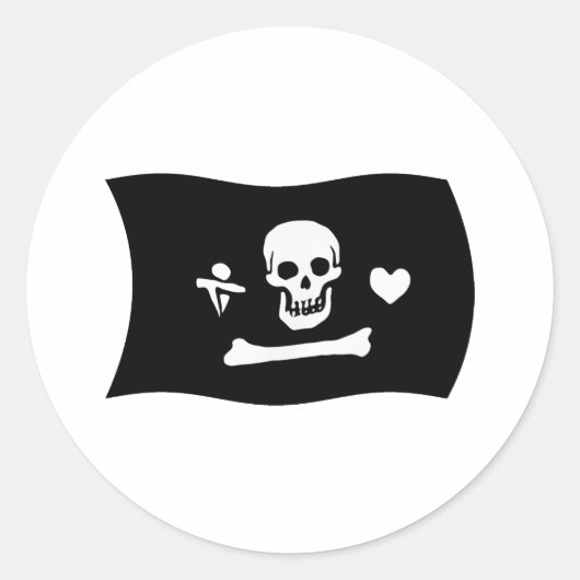 Autocollant du drapeau de Stede Bonnet (Devant)