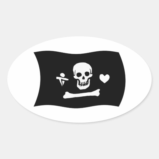 Autocollant du drapeau de Stede Bonnet (Devant)