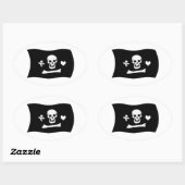 Autocollant du drapeau de Stede Bonnet (Feuille)