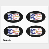 Autocollant du drapeau de Terre-Neuve-et-Labrador (Feuille)