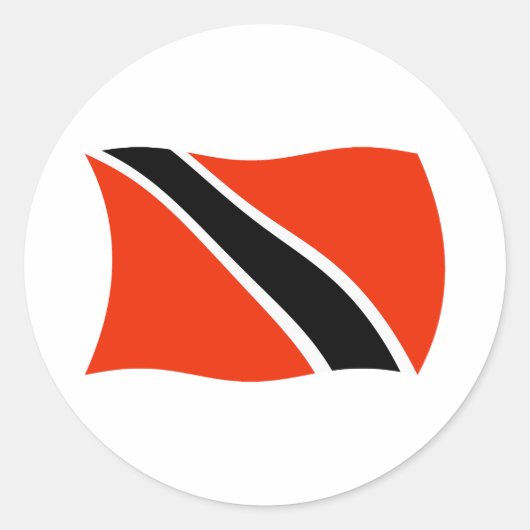 Autocollant du drapeau de Trinité-et-Tobago (Devant)
