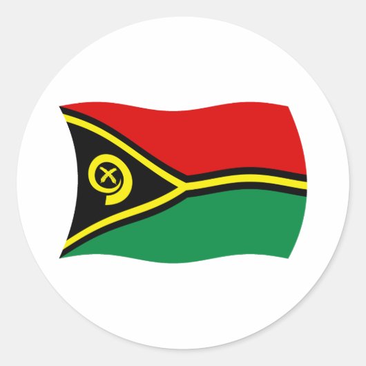 Autocollant du drapeau de Vanuatu (Devant)